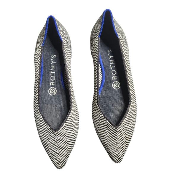 Rothy's The Point Cloud Grey Birdseye Knit Ballet Flats Size: 7.5 - Picture 1 of 4